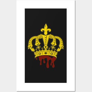 Copy of medieval king queen crown with fake blood and fleur des lis Posters and Art